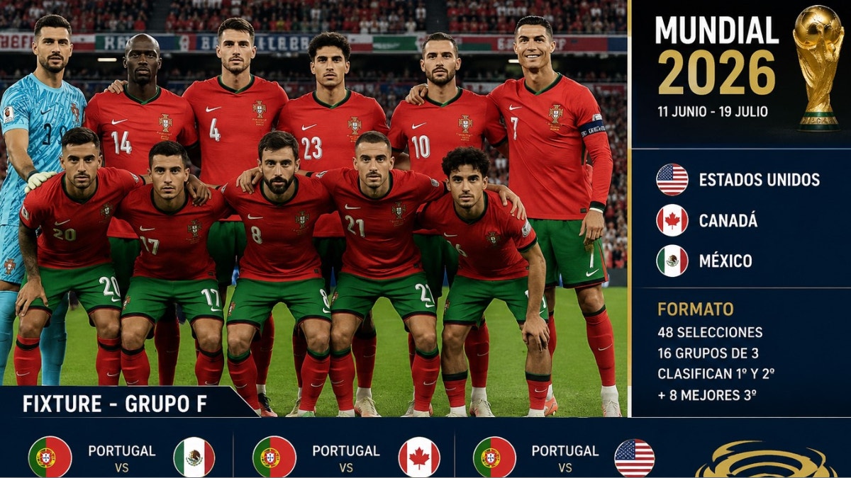 Fixture de Portugal en el Mundial 2026: calendario