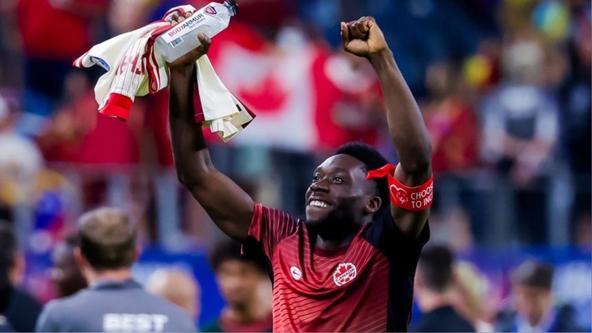 Alphonso Davies jugará su segundo Mundial con la Selección de Canadá.