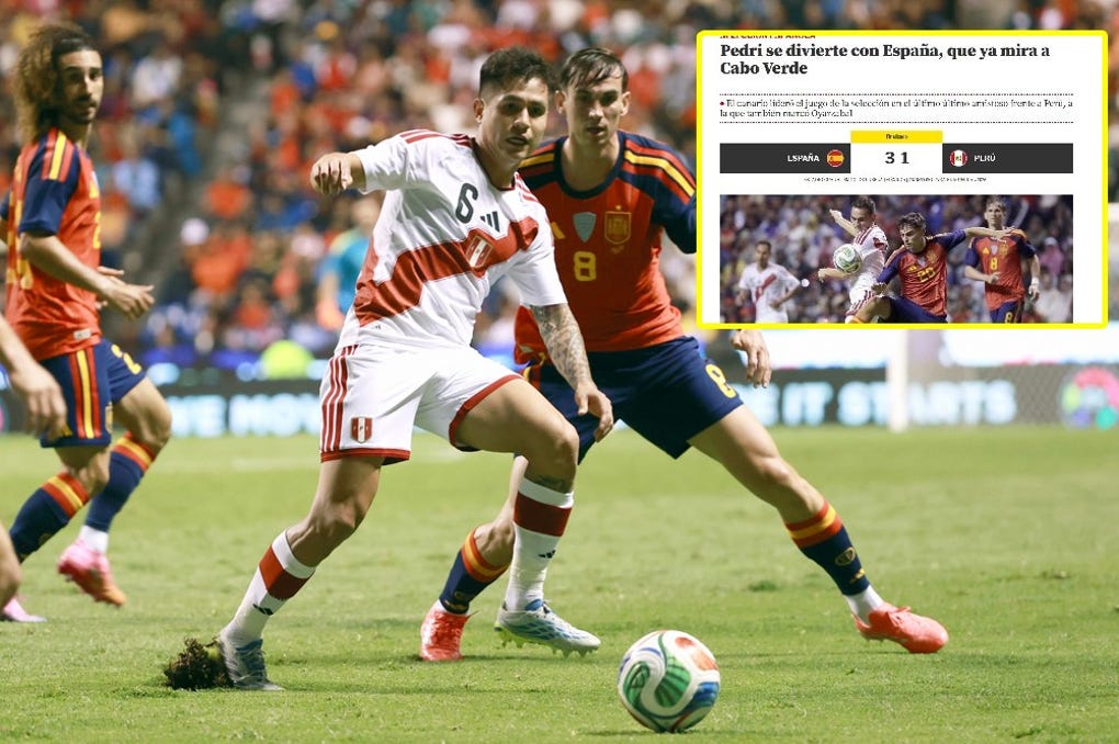 <a href=https://rpp.pe/futbol/seleccion-peruana/peru-vs-espana-en-vivo-a-que-hora-juegan-en-puebla-y-donde-ver-amistoso-internacional-por-fecha-fifa-2026-partidos-de-hoy-noticia-1691807 data-mce-href=https://rpp.pe/futbol/seleccion-peruana/peru-vs-espana-en-vivo-a-que-hora-juegan-en-puebla-y-donde-ver-amistoso-internacional-por-fecha-fifa-2026-partidos-de-hoy-noticia-1691807>España ganó 3-1 a Perú</a> en Puebla con goles de Oyarzabal, Pedri y un autogol de Pedro Gallese.