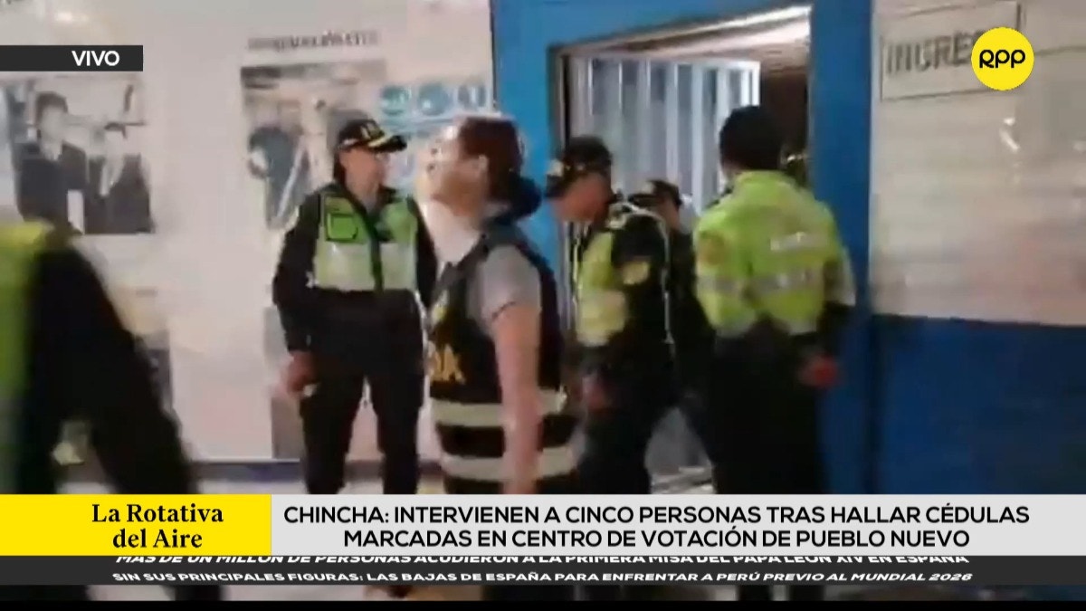 Chincha: intervienen a cinco personas tras hallar cédulas ma