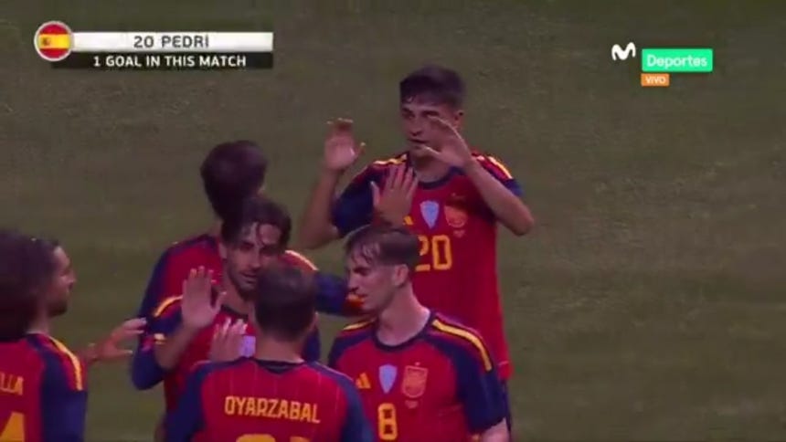 Pedri marcó el 2-0 de España