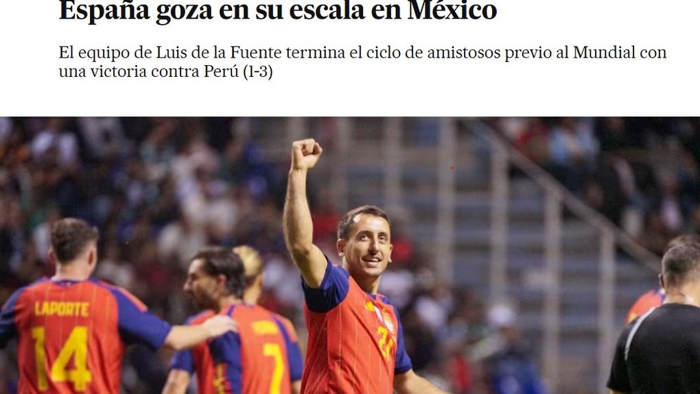 <strong>El País de España</strong>: España goza en su escala en México