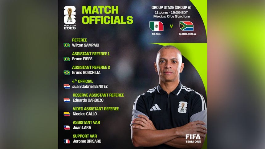 Wilton Sampaio estará acompañado por arbitraje sudamericano en el partido inaugural del Mundial 2026