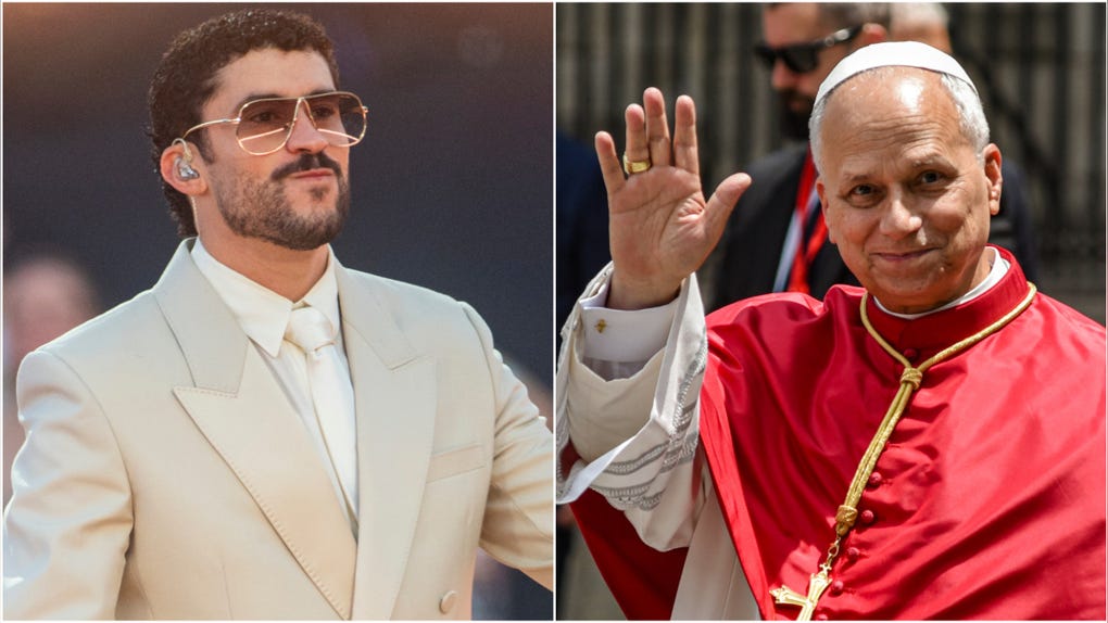 León XIV y Bad Bunny se encontraron en el Bernabéu de Madrid.
