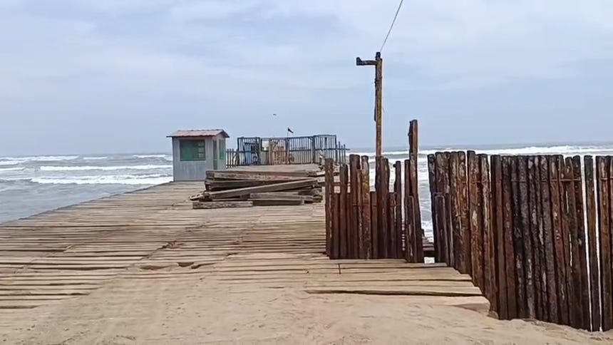 Afectaciones por oleajes anómalos en litoral de Lambayeque
