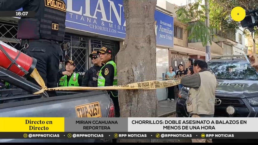 Doble asesinato a balazos se registró este martes en Chorrillos. 