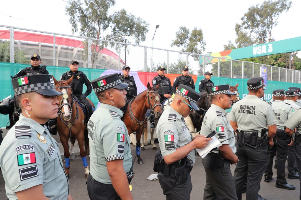 La Policía Mexicana tiene el plan de seguridad listo para la inauguración.