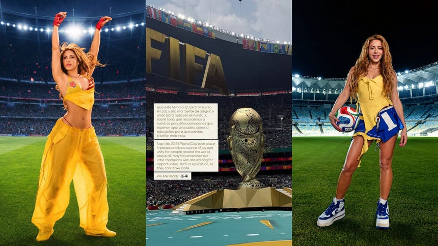 Considerada la Reina de los Mundiales por éxitos como 'Waka Waka' y 'La La La', Shakira regresa para conquistar otra Copa del Mundo.