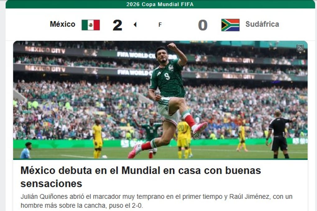México debuta en casa con buenas sensaciones