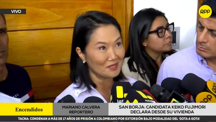 Fujimori expresó su expectativa de sostener una conversación directa con el propio Roberto Sánchez