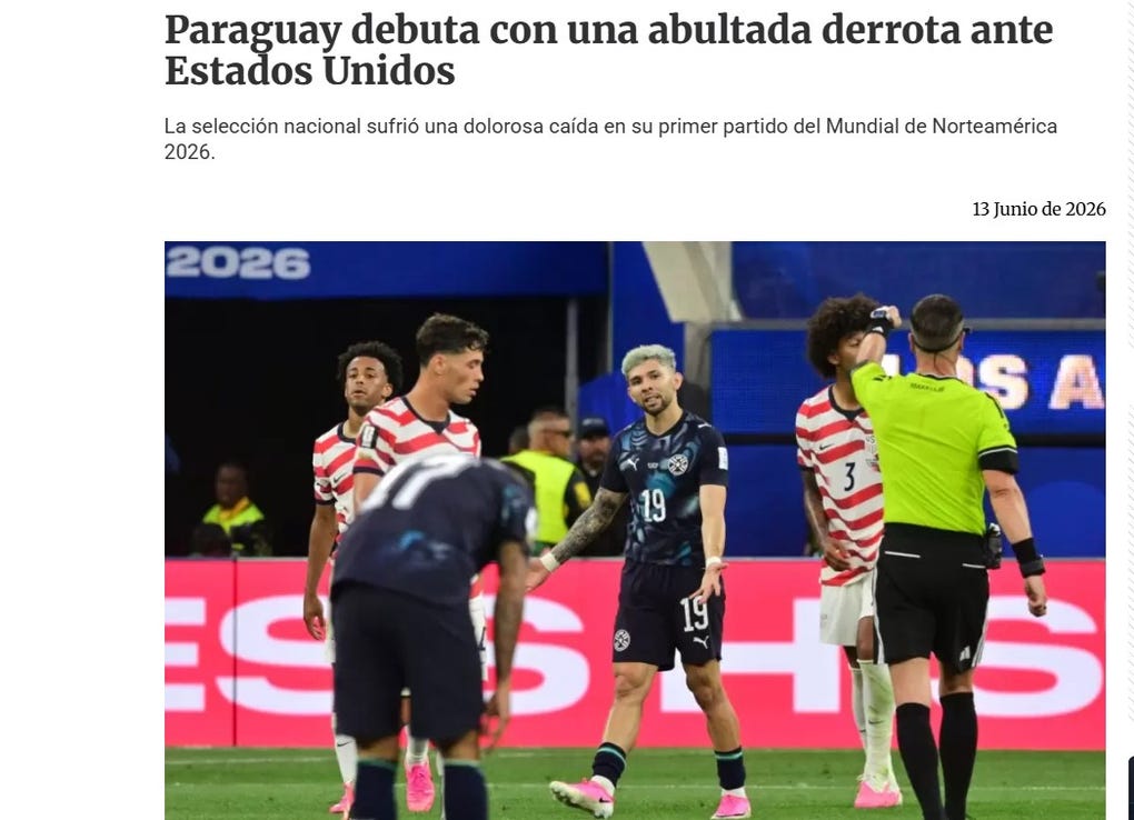 <strong>Nacional de Paraguay:</strong> Paraguay debuta con una abultada derrota ante Estados Unidos