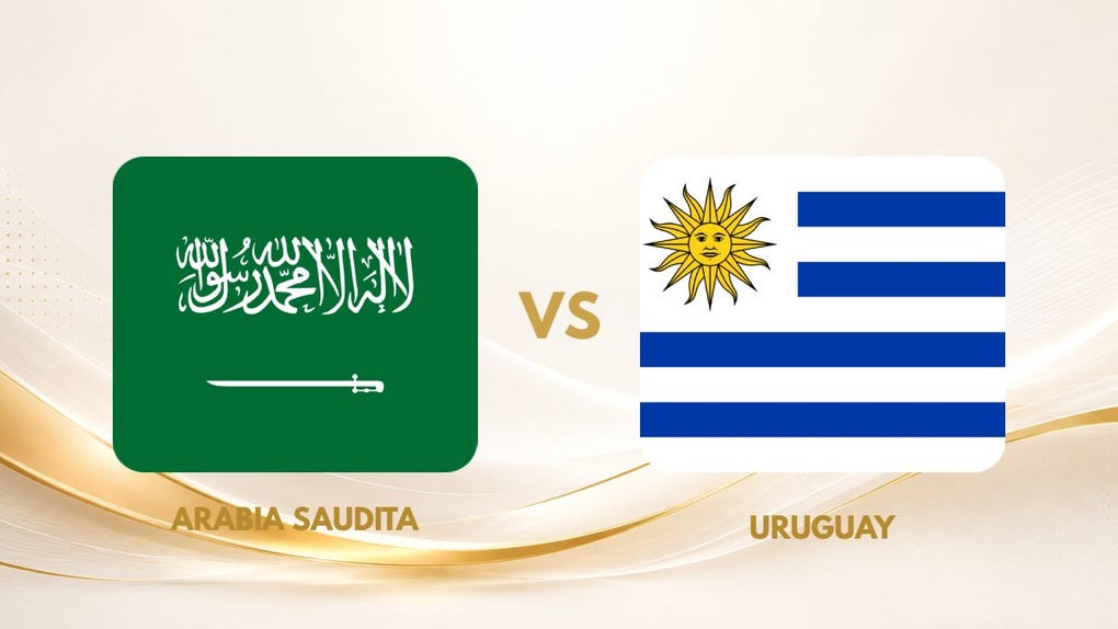 Guía TV, Arabia saudita vs Uruguay EN VIVO 
