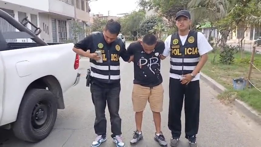 Momento de la captura de Yohani Constantino Porras López.
