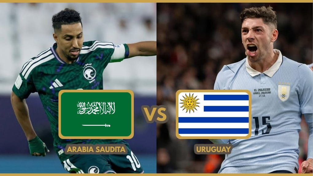 Guía de TV del partido Uruguay vs Arabia Saudita.