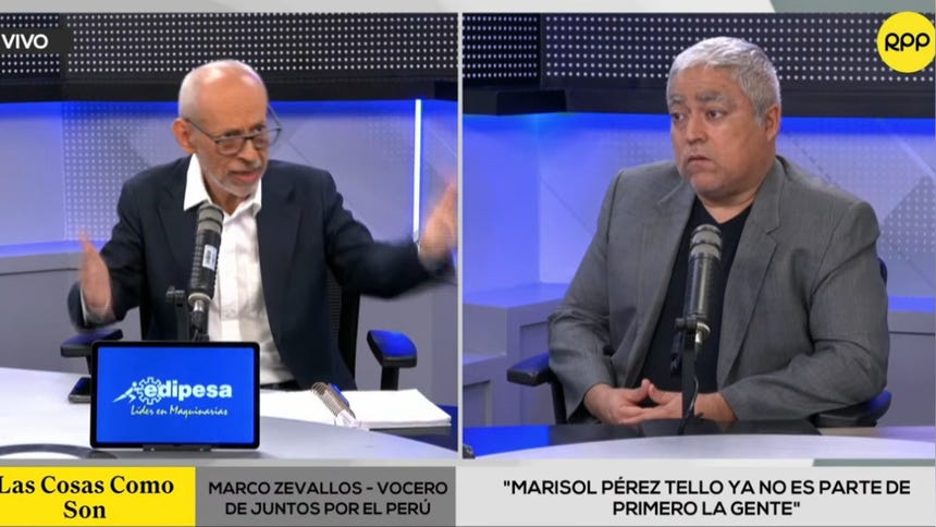 Marco Zevallos, durante la entrevista con RPP TV.