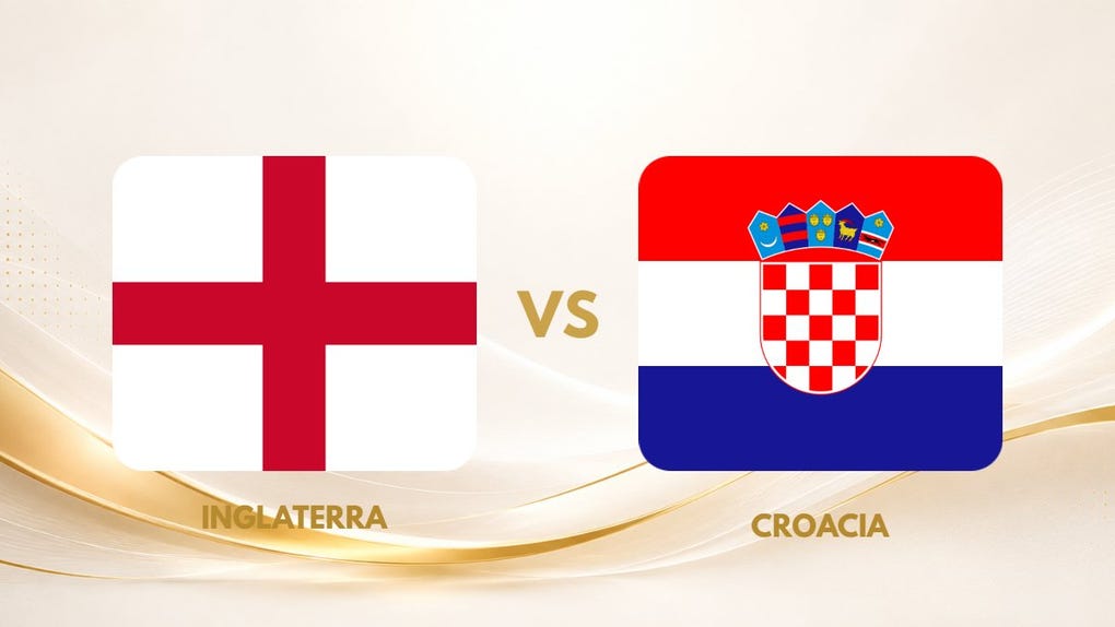 Guía de TV en Inglaterra vs Croacia por el Mundial 2026.