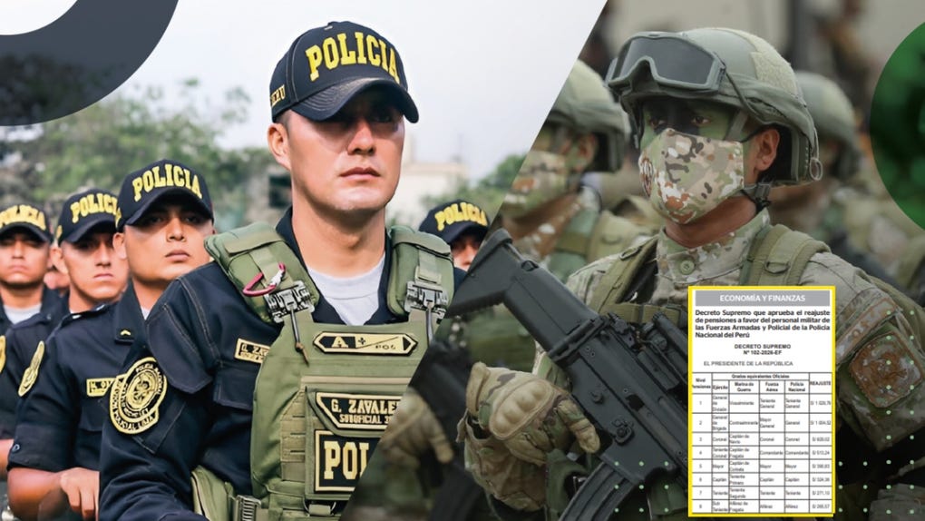 Gobierno aprobó nueva subida de pensiones para militares y policías en retiro 
