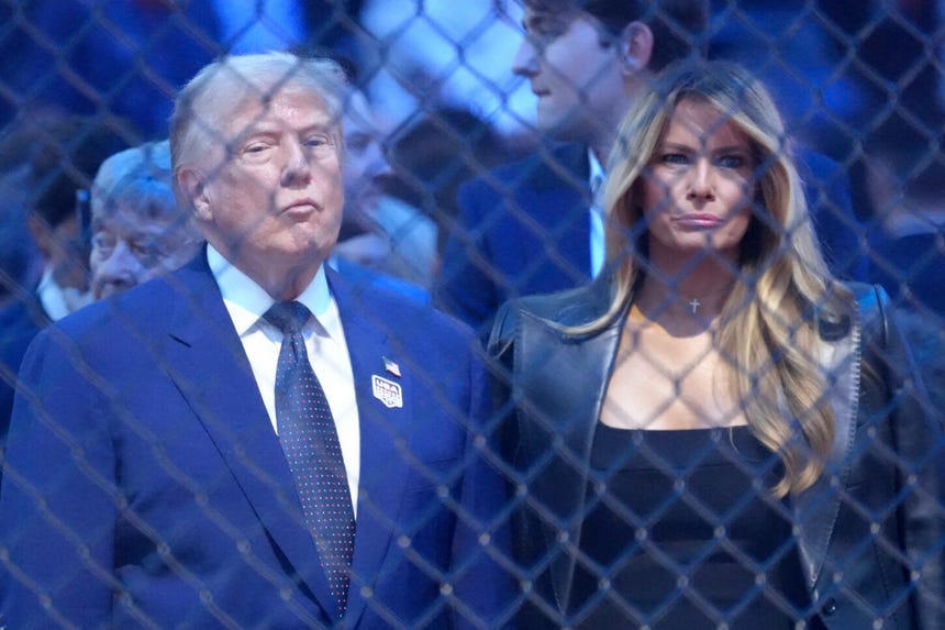 Donald Trump y su esposa Melania. 