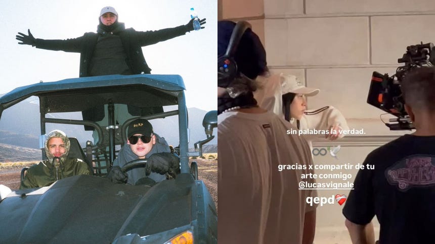 Con estas imágenes, Bizarrap y Nicki Nicole despidieron a Lucas Vignale a través de sus redes sociales.
