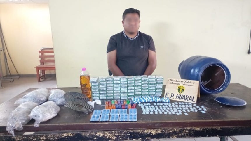 Los productos eran trasladados por Yoel Rodríguez Solís. 