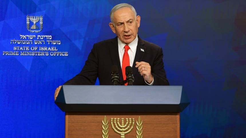 El primer ministro israelí, Benjamin Netanyahu, ofreción una conferencia de prensa en Jerusalén este lunes 15 de junio.