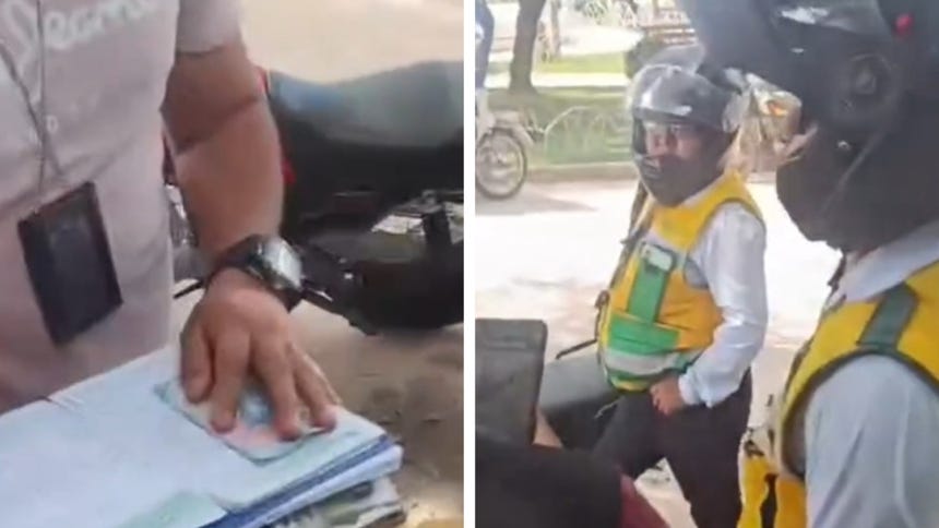 Según información policial, la intervención se produjo luego de que un conductor denunciara el hecho a través de WhatsApp. 