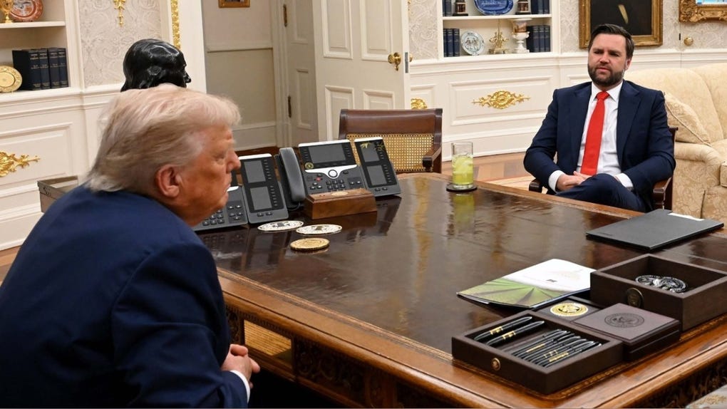 El presidente y el vicepresidente de Estados Unidos, Donald Trump y JD Vance. 