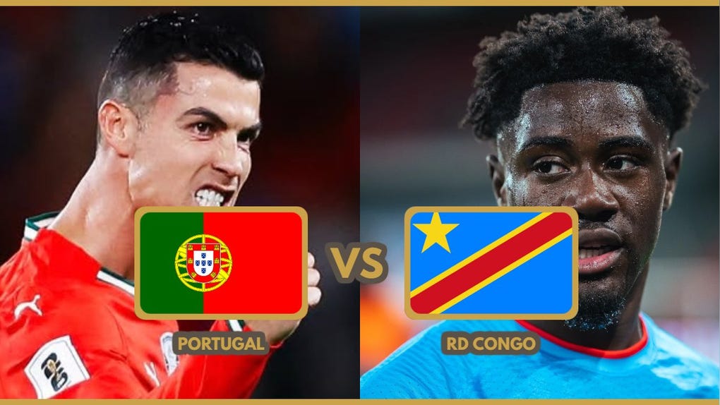 Guía de TV del partido Portugal vs Congo.