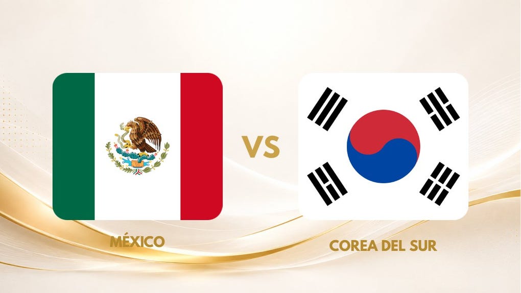 Guía de TV del partido México vs Corea del Sur.