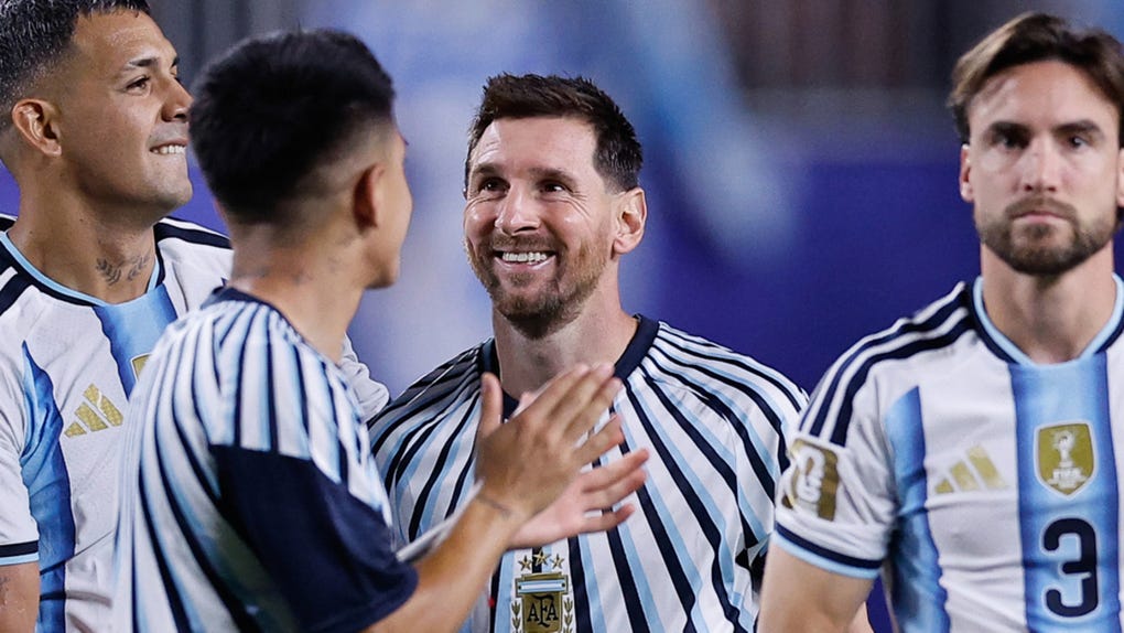 Lionel Messi de Argentina celebra en el Mundial 2026.