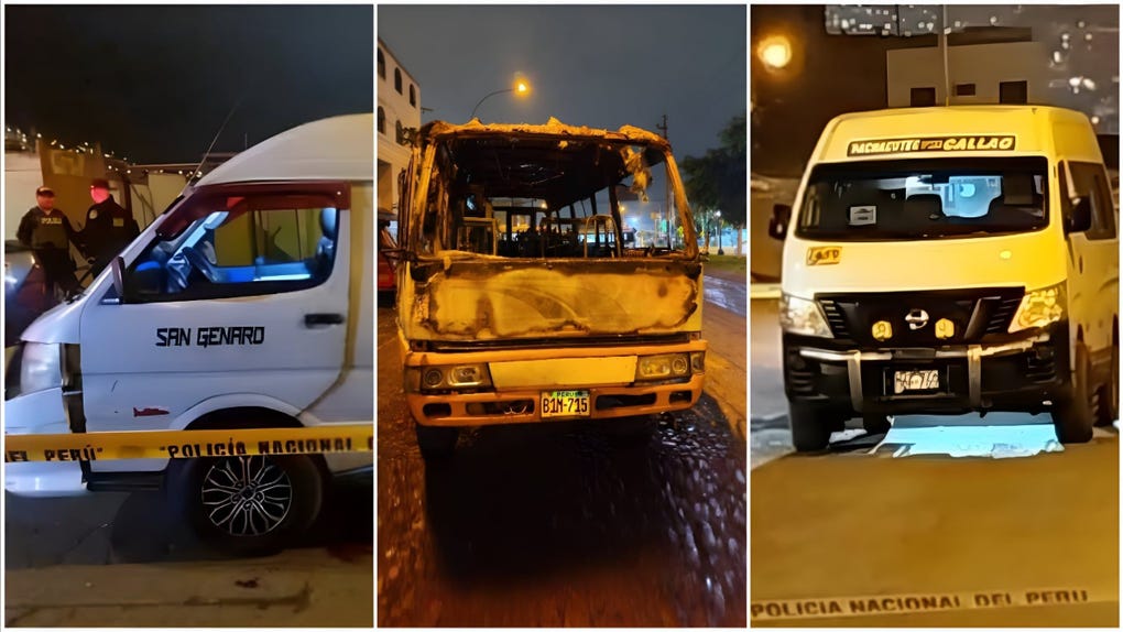 Los tres atentados estarían vinculados a extorsiones contra transportistas.