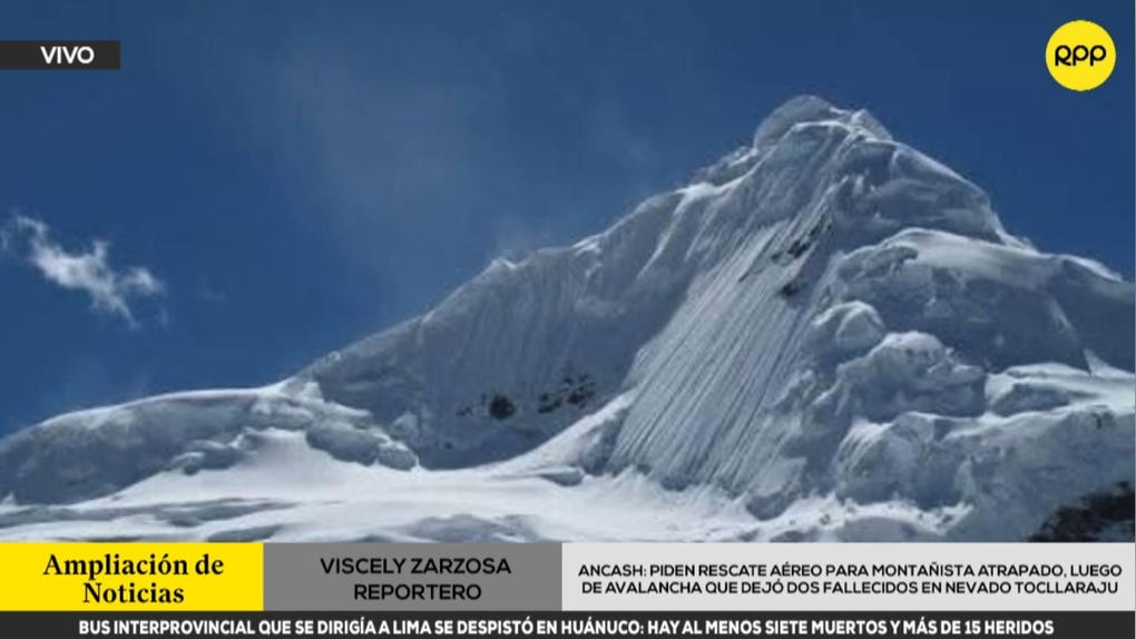 Según informó la asociación, el deslizamiento de nieve sepultó a tres montañistas.