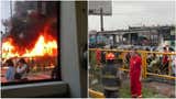SMP: bus de transporte público se incendió en plena avenida Caquetá [VIDEO]