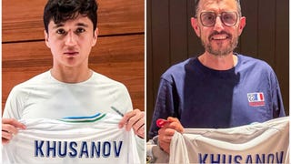 Abdukodir Khusanov, de Uzbekistán, le regaló una camiseta al camarógrafo que lesionó en el Mundial 2026