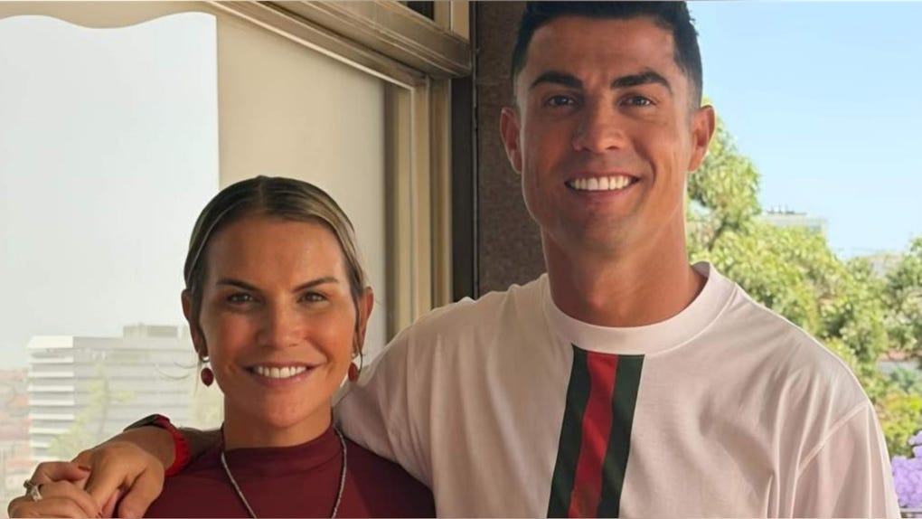 Cristiano Ronaldo y su hermana.