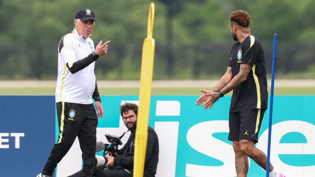 Carlo Ancelotti espera que Neymar tenga minutos ante Escocia