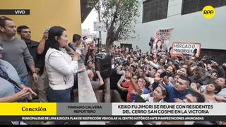 Keiko Fujimori visitó el cerro San Cosme en La Victoria: 