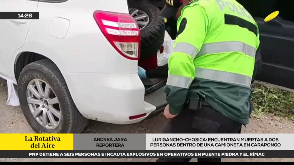 Chosica: Dos personas fallecidas fueron halladas dentro de una camioneta en la zona de Carapongo