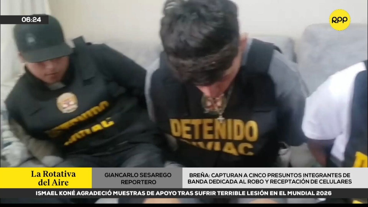 Capturan a cinco presuntos integrantes de banda dedicada al robo y receptación de celulares en Breña