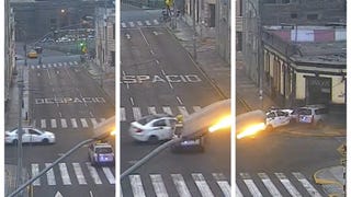 Automóvil terminó dentro de un restaurante tras aparatoso accidente en el Cercado de Lima [VIDEO]