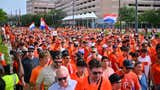 Una 'marea naranja' llegó a Houston para apoyar a Países Bajos en el decisivo duelo ante Suecia [FOTOS]