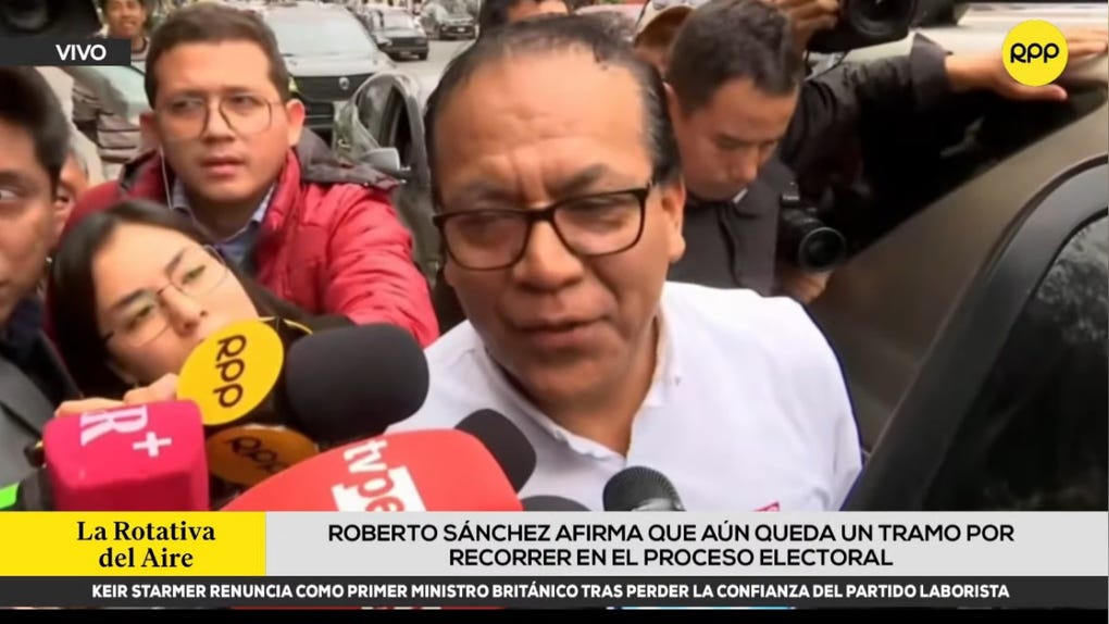 Roberto Sánchez, candidato presidencial de Juntos por el Perú. 
