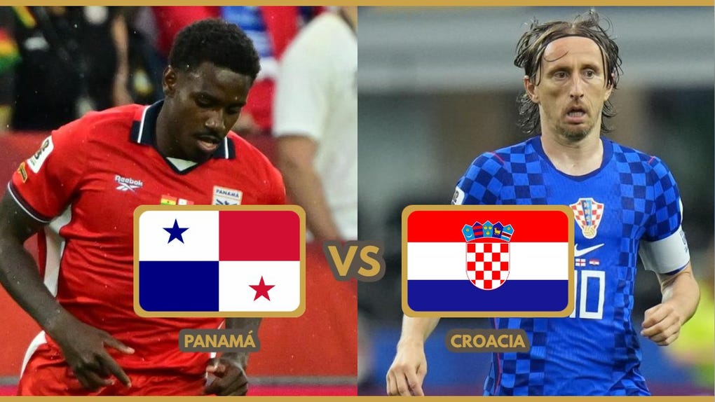 Señal de partido, Panamá vs Croacia por la Copa del Mundo FIFA.
