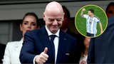 Gianni Infantino felicita a Lionel Messi en redes por ser el nuevo máximo goleador de los Mundiales