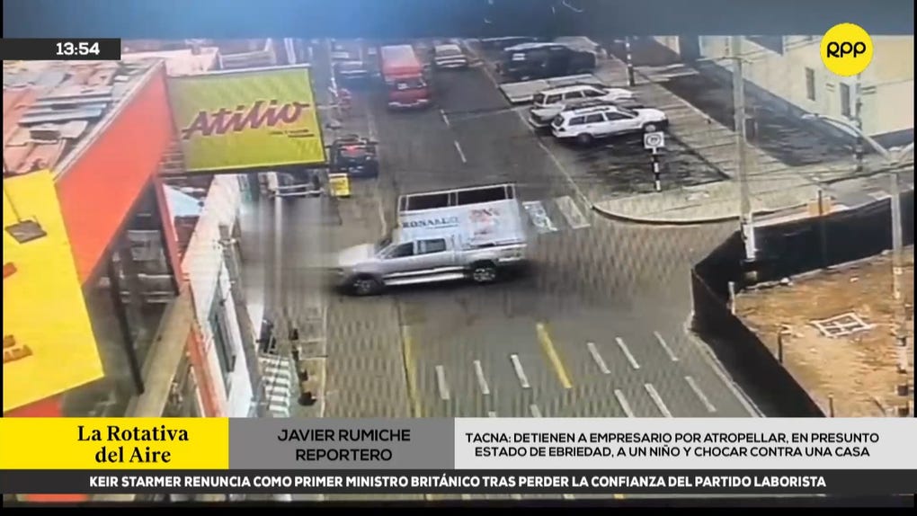 Tacna: detienen a empresario por atropellar, en presunto estado de ebriedad, a un niño y chocar contra una casa