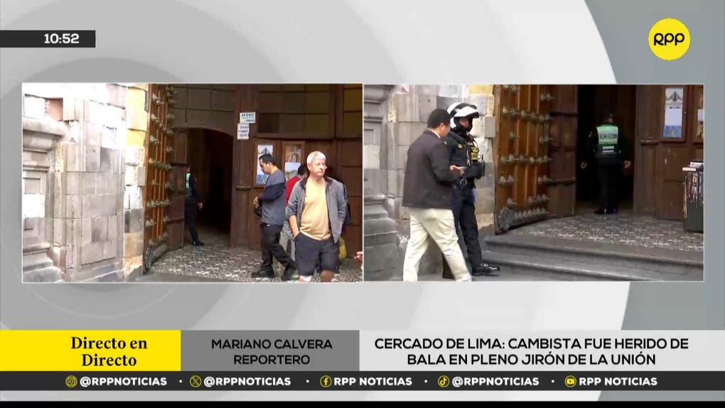 Cercado de Lima: cambista fue herido de bala en pleno jirón de la Unión