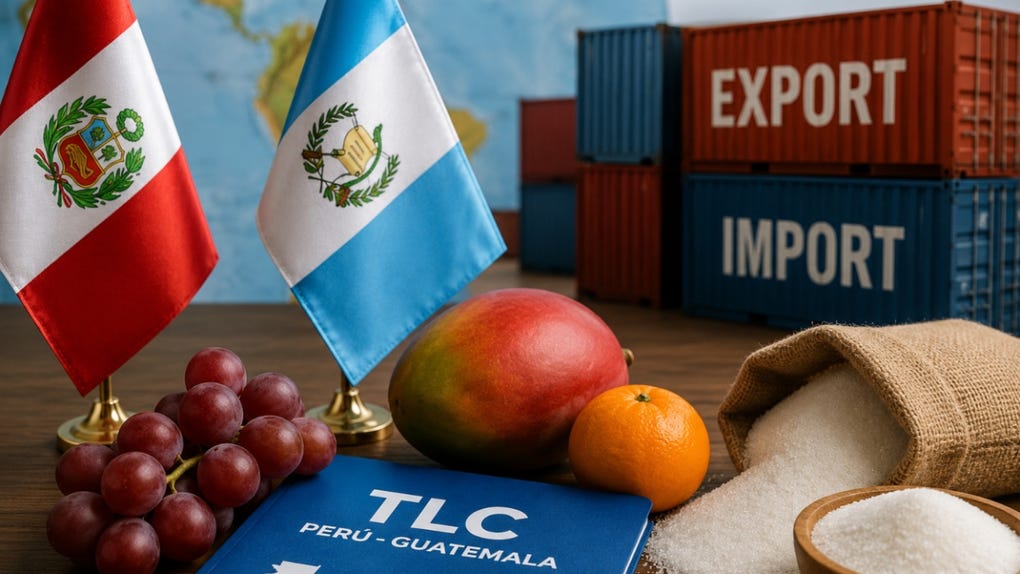 Las frutas lideran las exportaciones peruanas, mientras que el principal producto que Perú importa desde Guatemala es el azúcar