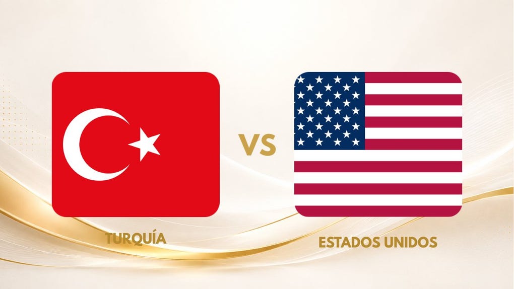 Guía de TV del partido Turquía vs Estados Unidos.