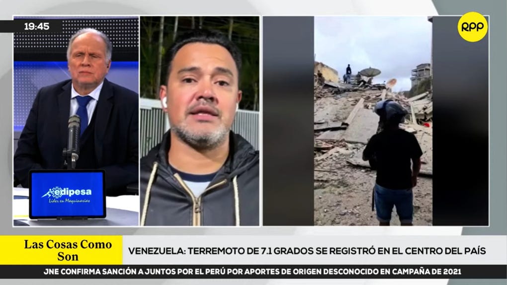 El periodista venezolano Jeison Rauseo dio detalles del terremoto de 7.5 grados en Caracas.
