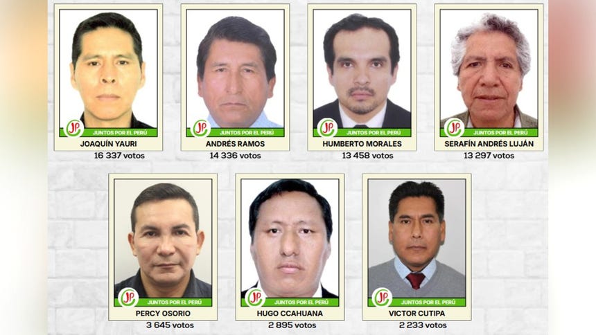 Segundo grupo de siete senadores que completan la bancada de JPP en la cámara alta.